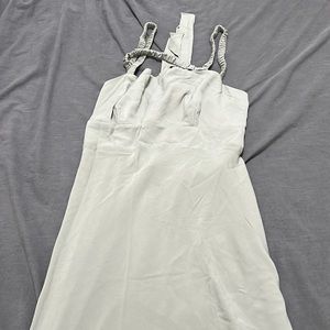 Perfect green midi tie back dress